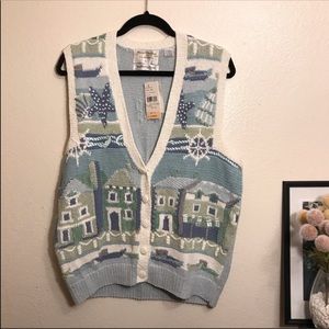 Marisa Christina NWT Vintage Classics Cottagecore Granny Sea Shore Vest Large